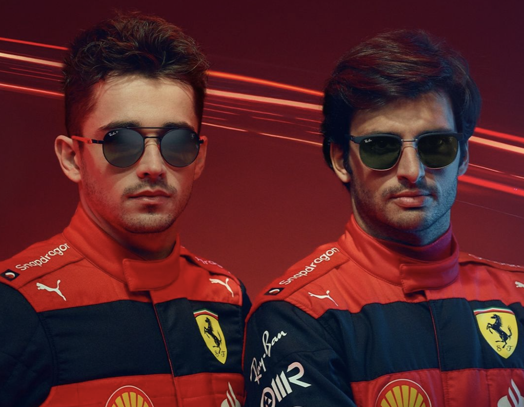Charles Leclerc & Carlos Sainz in Ray-Ban Ferrari Sunglasses