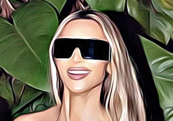 Get The Kim Kardashian Miami Art Basel Shield Sunglasses Style